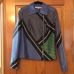 Diane von Furstenberg size 4 striped jacket